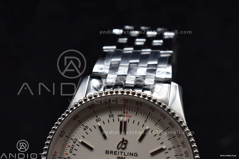 V7F Edition Navitimer Best SS 923 Bracelet A Dial White Bezel 1:1 1 RG SS on Functional 0207